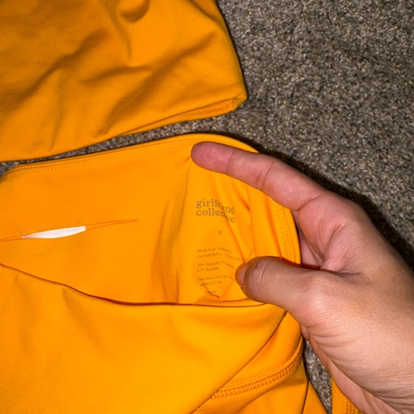 Girlfriend Collective Compressive High-Rise Legging & top Golden Glow Size SMALL - Picture 5 of 5